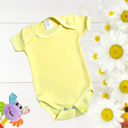 Body Para Bebê Manga Curta 4 Peças Suedine Antialérgico, PMG Menina, Menino e Unissex Premium - MAZZINHA BABY