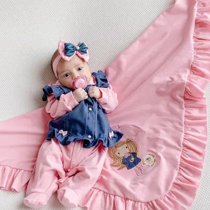 Saída de Maternidade Menina Cheia de Charme 03 Peças - Amora Baby Enxovais